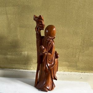 Hand craved wooden Chinese wise man